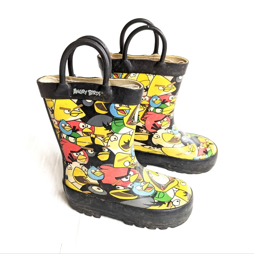 ANGRY BIRDS toddler rain boots size 5/6 unisex